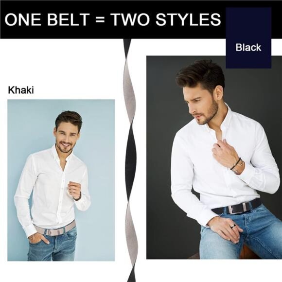 Reversible Ratchet Belt,Nylon Web Tactical Work Belt with Automatic Slide Buckle - Picture 3 of 7